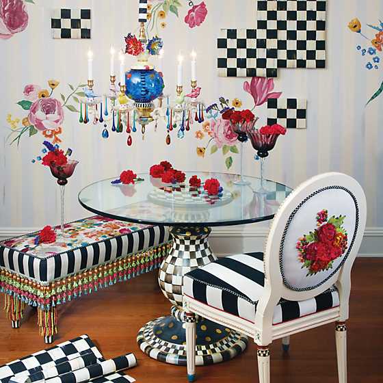 Courtly Check Ceramic Pedestal Table Base