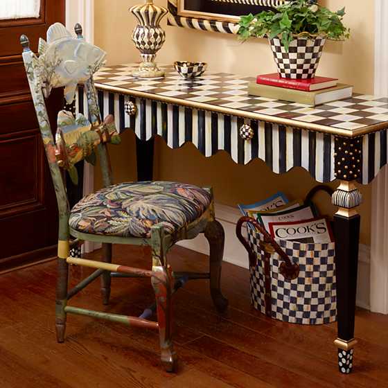 Courtly Stripe Console Table
