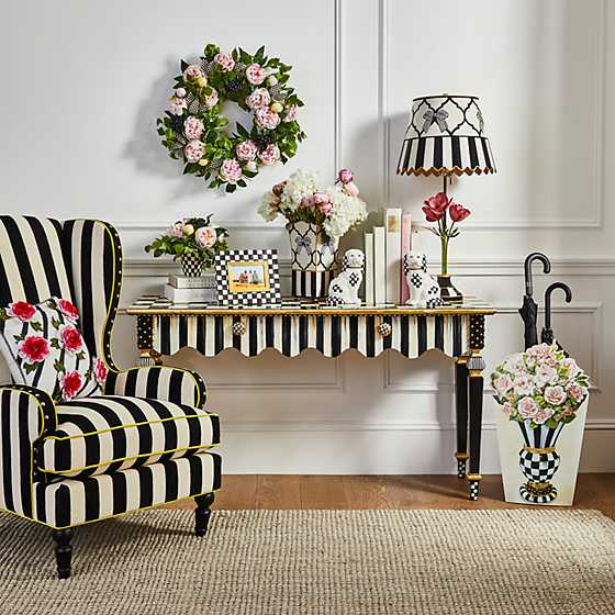 Courtly Stripe Console Table