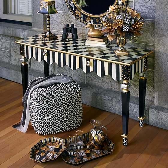 Courtly Stripe Console Table