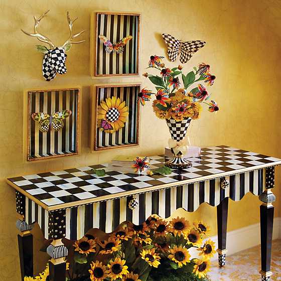 Courtly Stripe Console Table