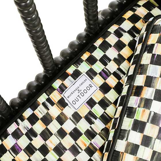 Spindle Check Outdoor Loveseat