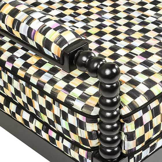 Spindle Check Outdoor Loveseat