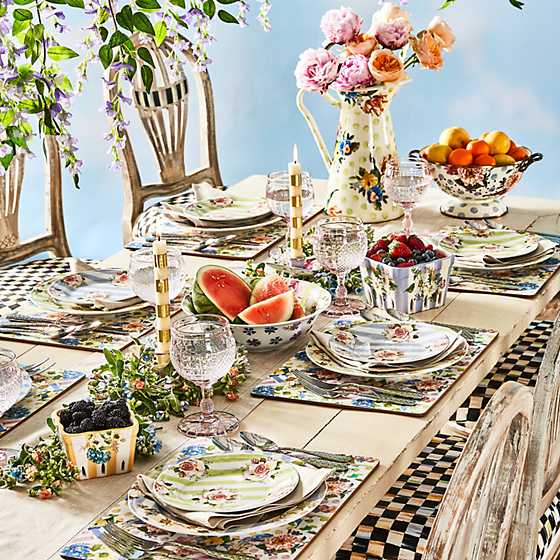 Wildflowers Dessert Plate - Blue