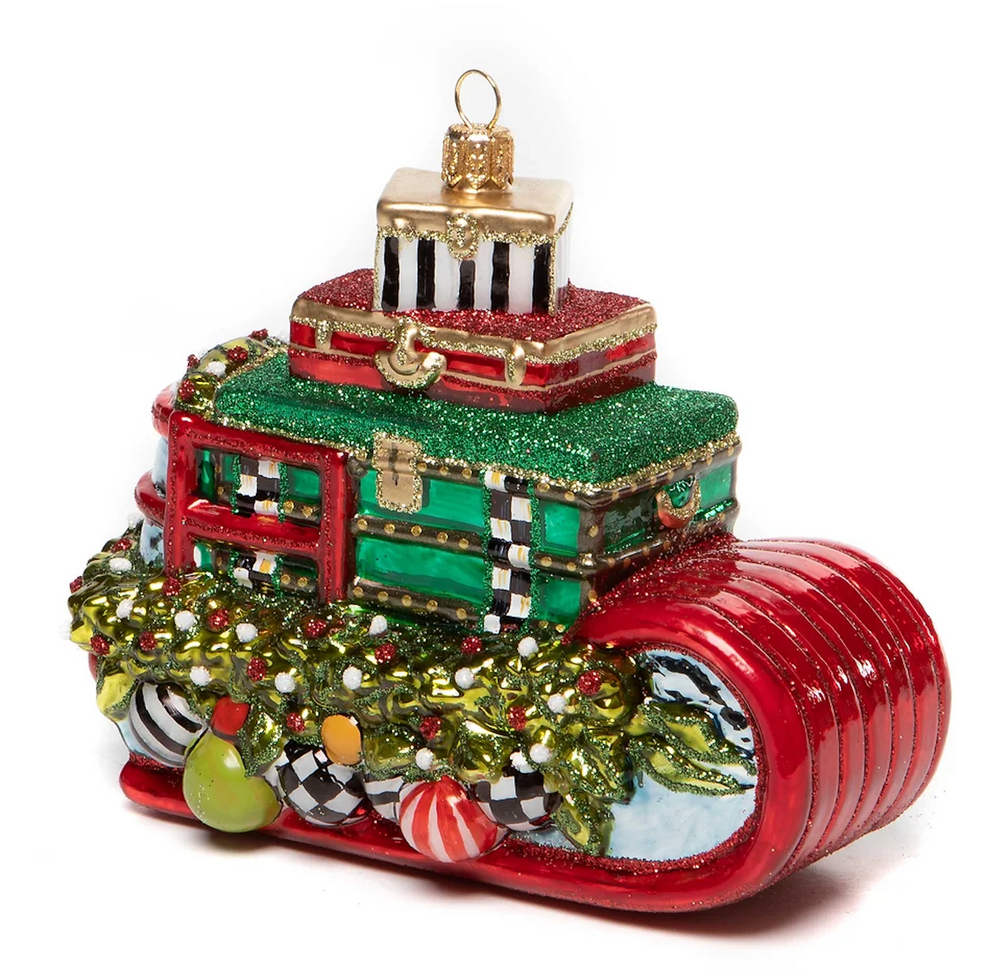 Glass Ornament - Christmas Sled