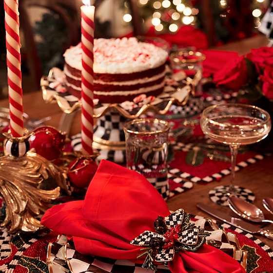 Holly Holiday Beaded Runner