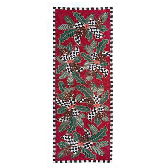 Holly Holiday Beaded Runner