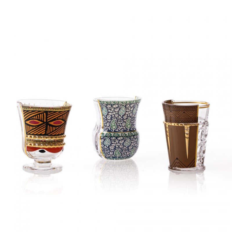 SET OF 3 GLASSES SELETTI HYBRID RODINIA