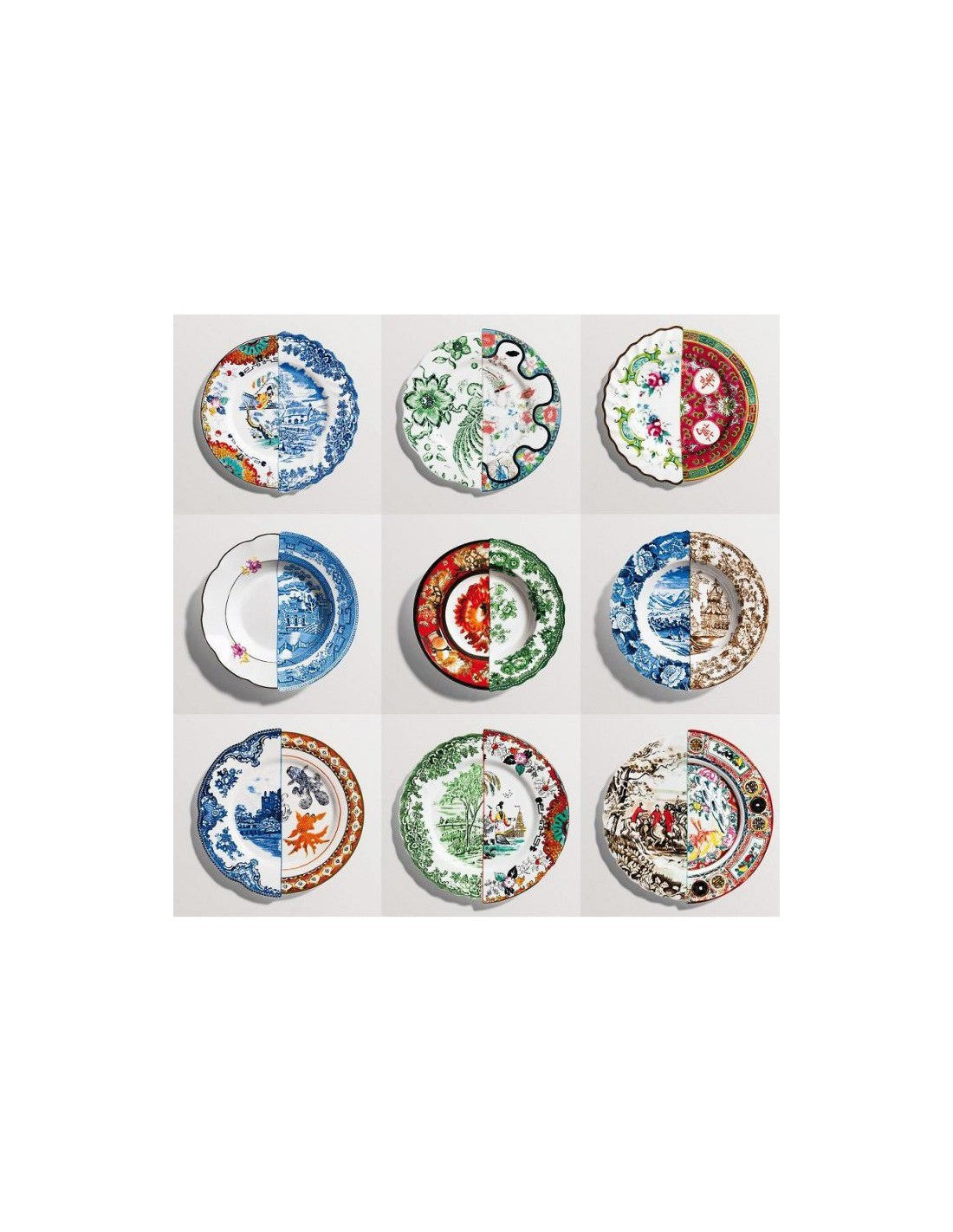 SELETTI Hybrid Porcelain Dessert Plate - Zoe - pack of 2