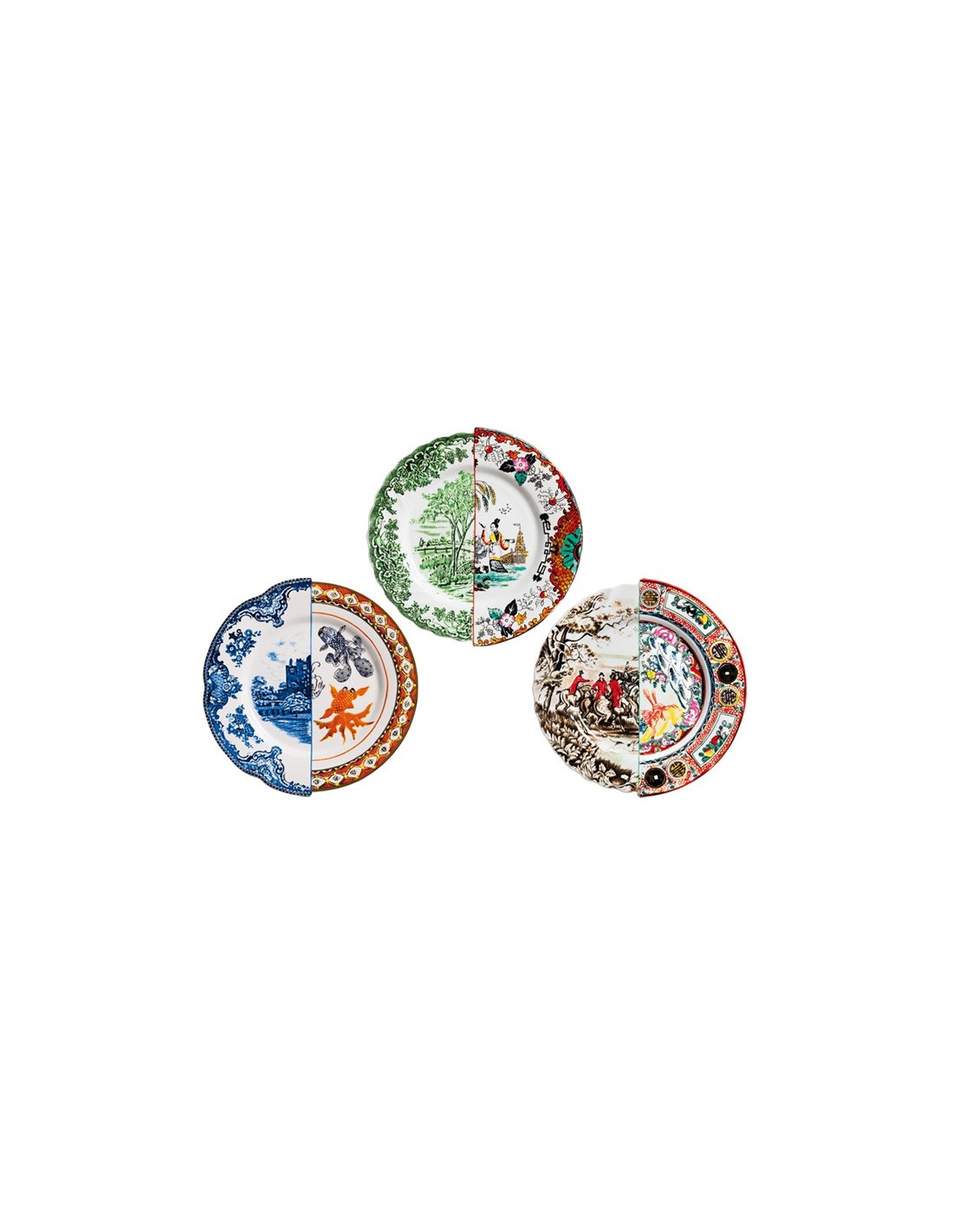 SELETTI Hybrid Porcelain Plate - Isaura - set of 2