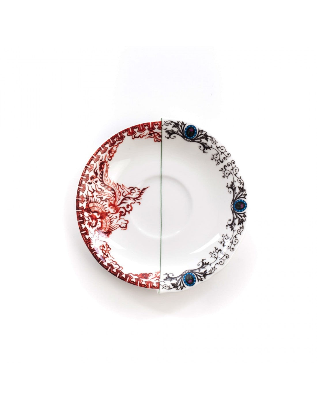 SELETTI Hybrid Porcelain tea cup + plate - Zora - set of 2