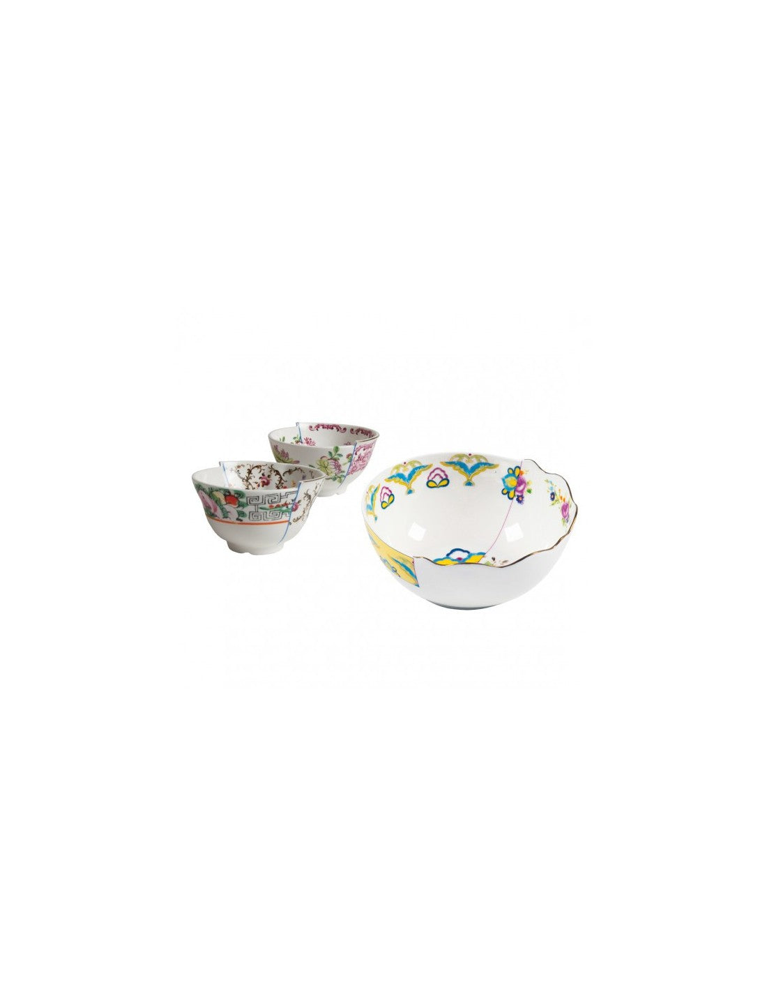 SELETTI Hybrid Porcelain Fruit bowl - Irene - set of 2