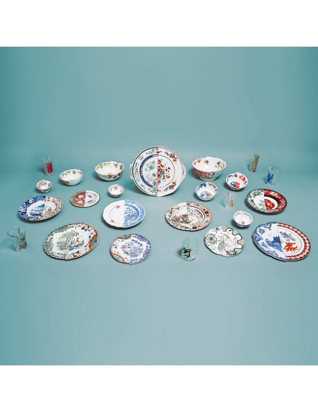 SELETTI Hybrid Porcelain Fruit bowl - Irene - set of 2