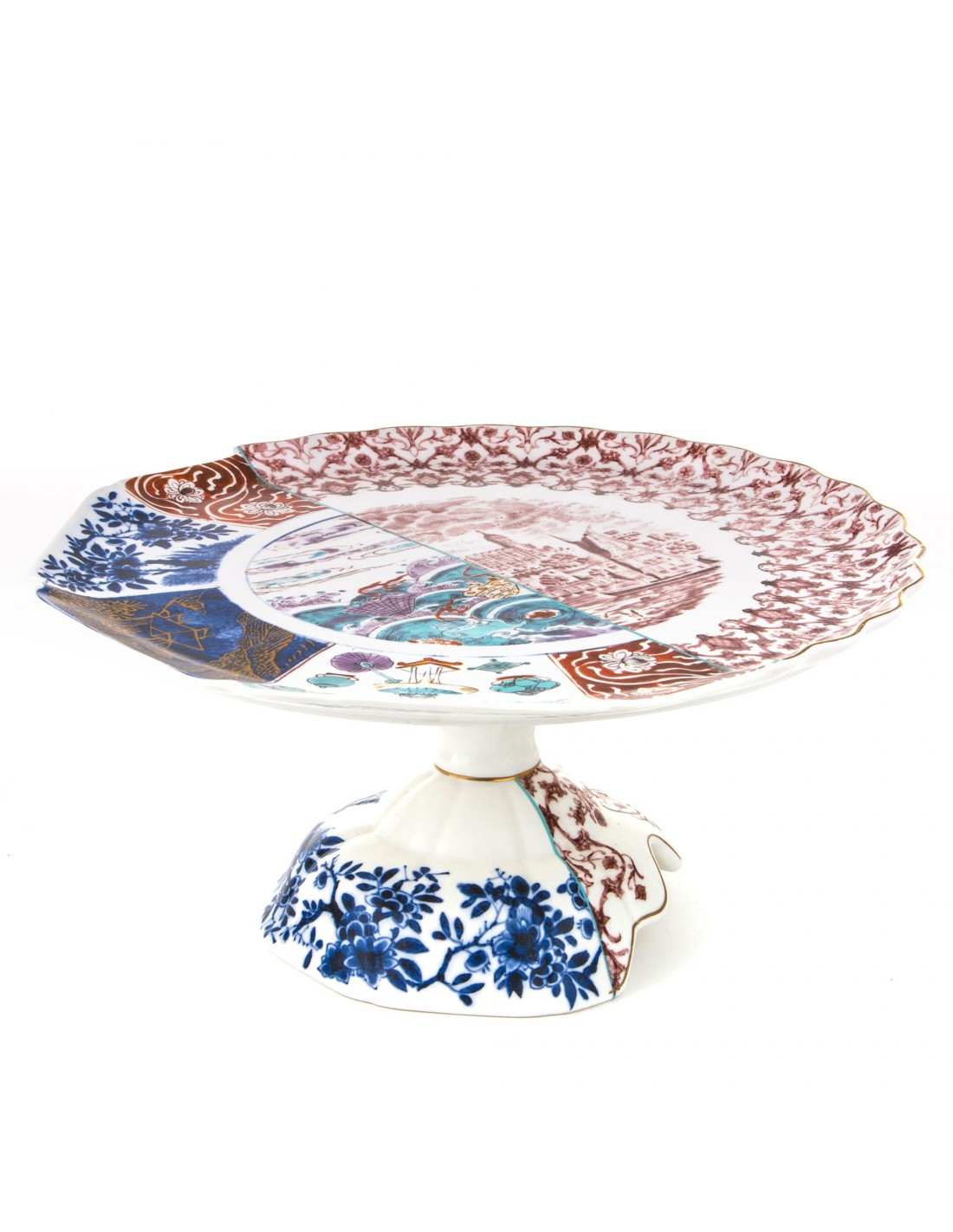 SELETTI Hybrid Porcelain Cake-stand - Moriana - set of 2