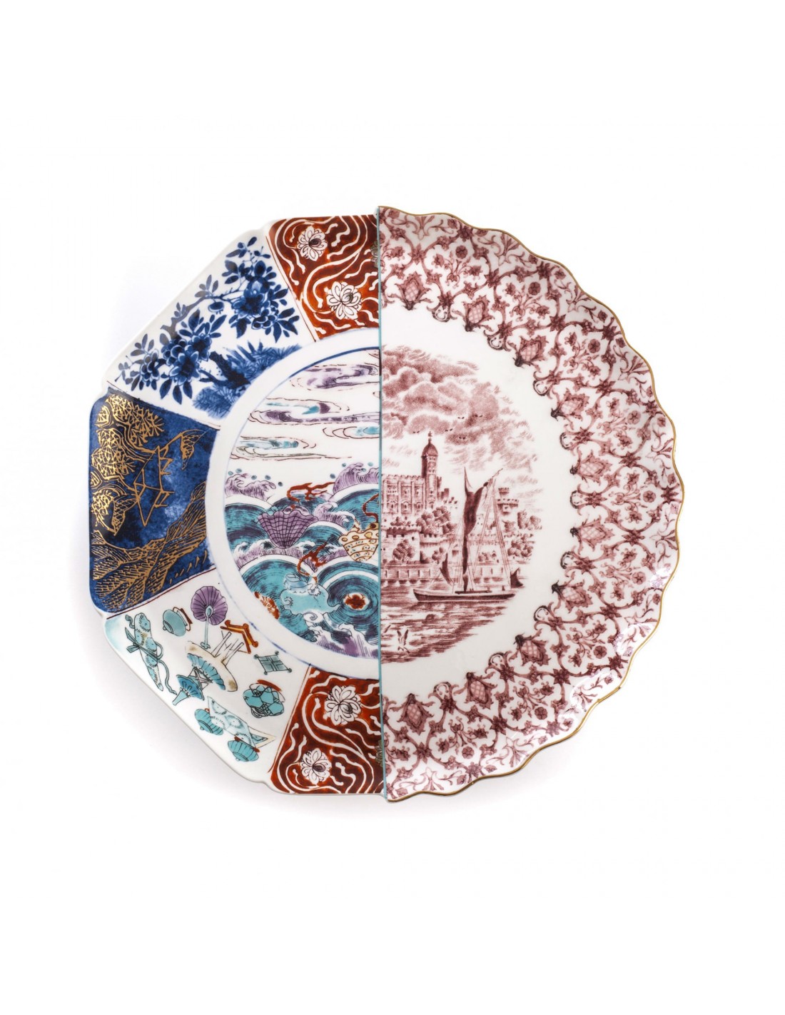 SELETTI Hybrid Porcelain Cake-stand - Moriana - set of 2