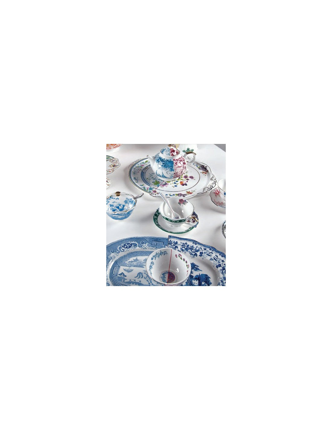 SELETTI Hybrid Porcelain round plate - Dorotea  - pack of 2