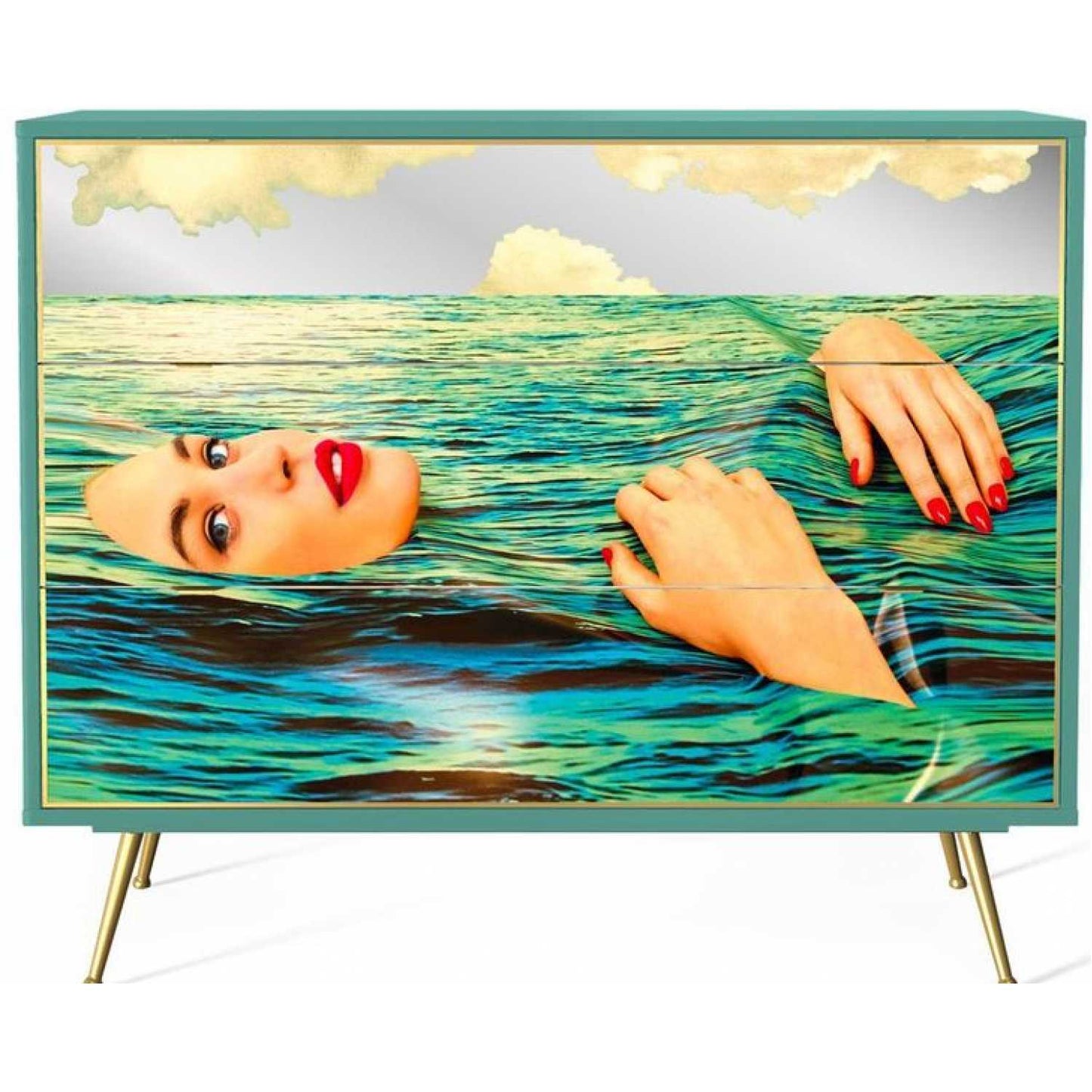Seletti Toiletpaper 3 Chest of Drawers - Sea Girl