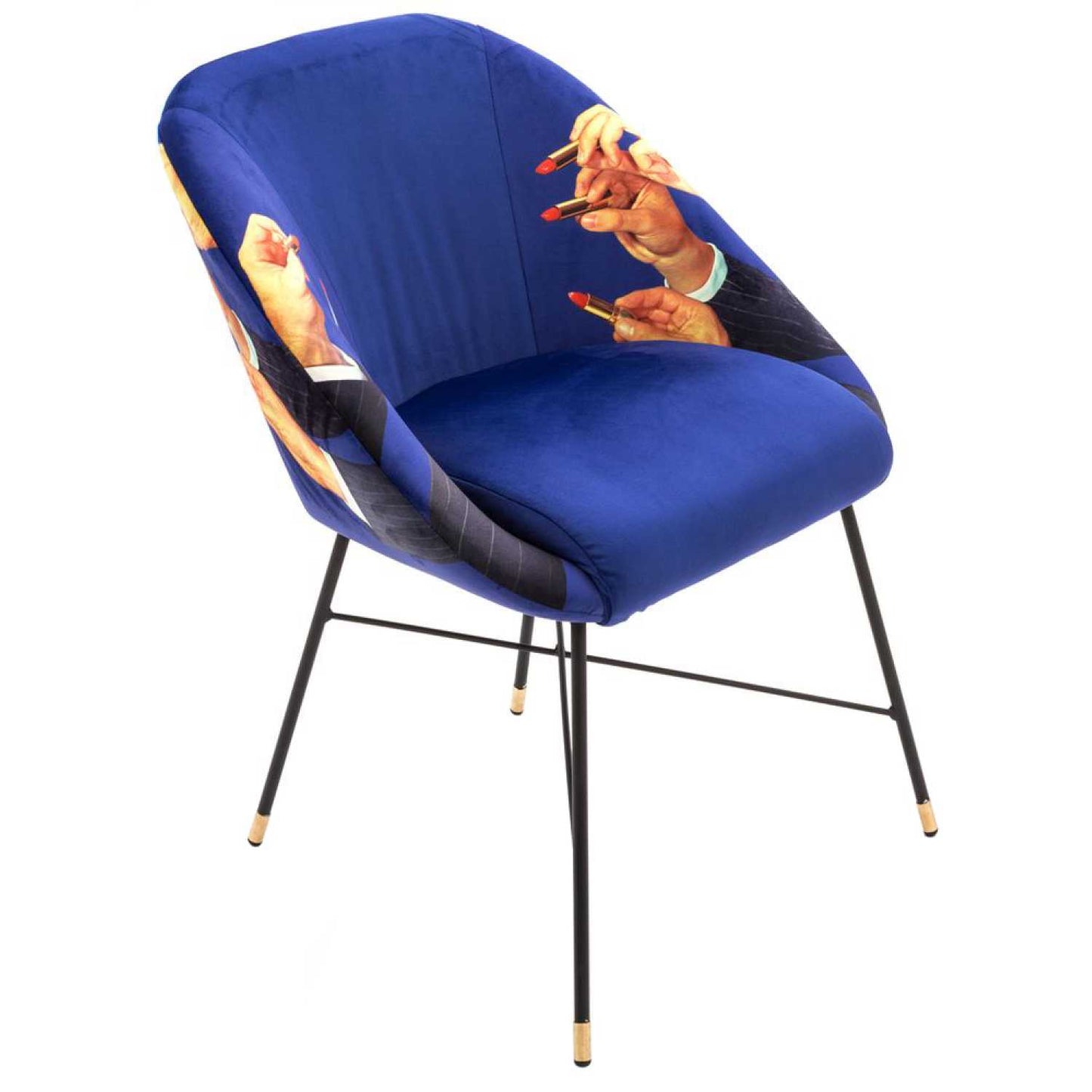 Seletti Toiletpaper Dining Chair - Lipsticks Blue