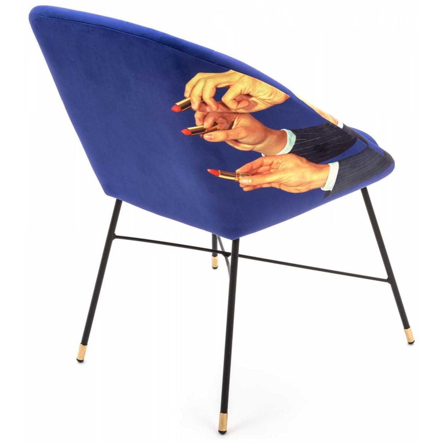Seletti Toiletpaper Dining Chair - Lipsticks Blue