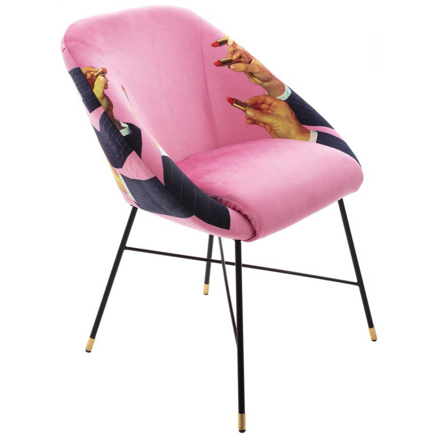 Seletti Toiletpaper Dining Chair - Lipsticks Pink