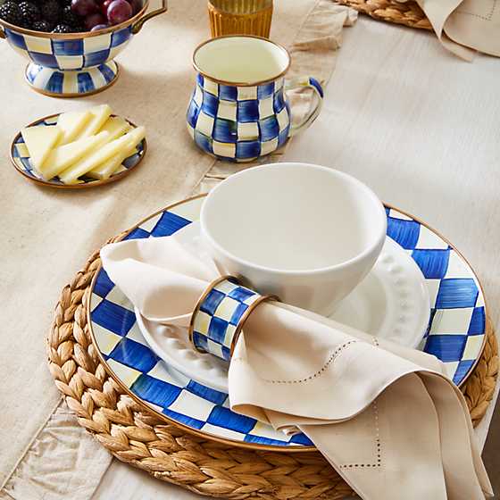 Royal Check Enamel Charger/Plate