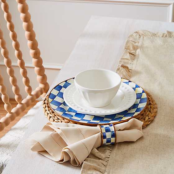 Royal Check Enamel Charger/Plate