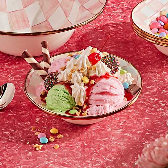 Rosy Check Enamel Breakfast Bowl