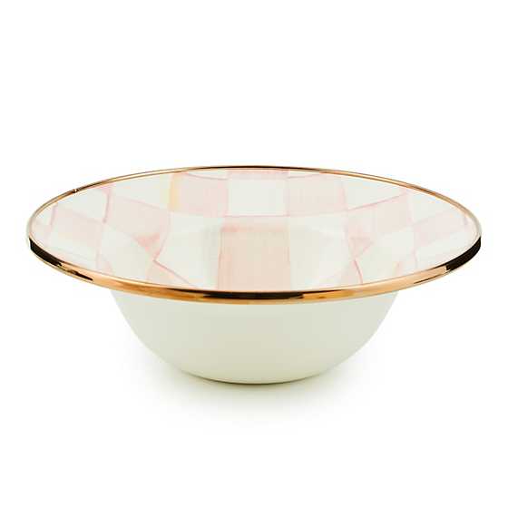 Rosy Check Enamel Breakfast Bowl