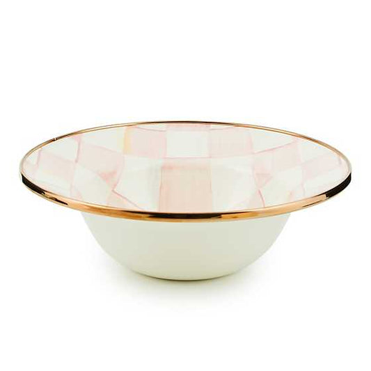 Rosy Check Enamel Breakfast Bowl