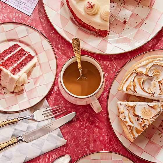 Rosy Check Enamel Mug