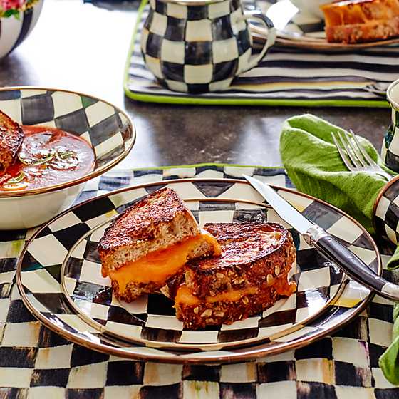 Courtly Check Enamel Salad/Dessert Plate