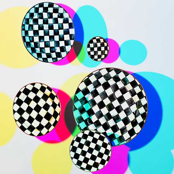 Courtly Check Enamel Salad/Dessert Plate