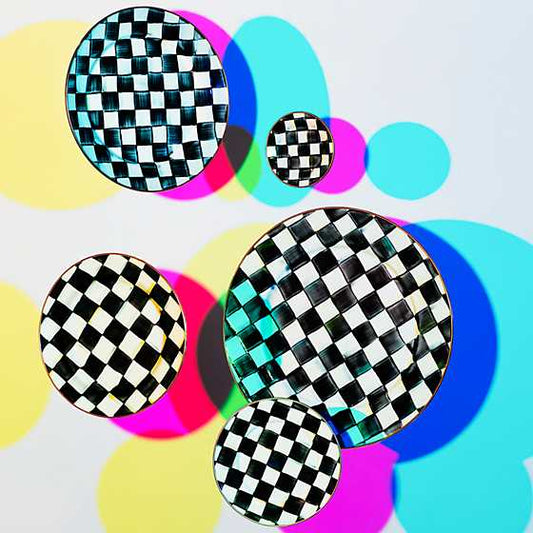 Courtly Check Enamel Salad/Dessert Plate