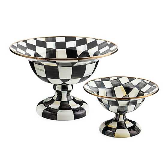 Courtly Check Enamel Compote - Large