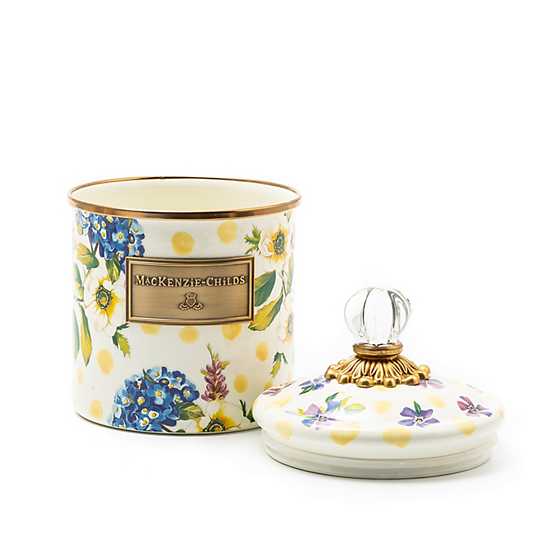 Wildflowers Enamel Small Canister - Yellow