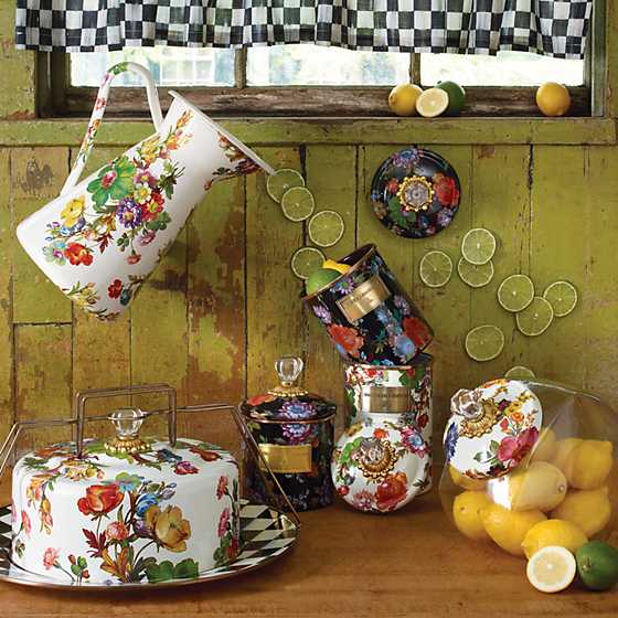 Flower Market Small Canister - Black