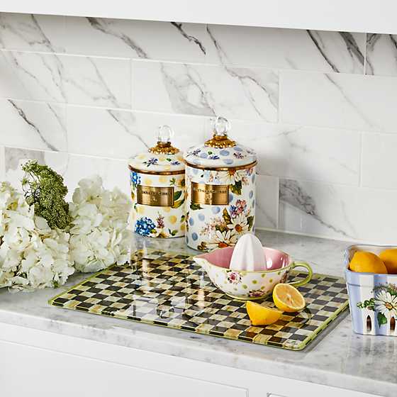 Wildflowers Enamel Medium Canister - Blue