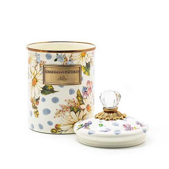Wildflowers Enamel Medium Canister - Blue