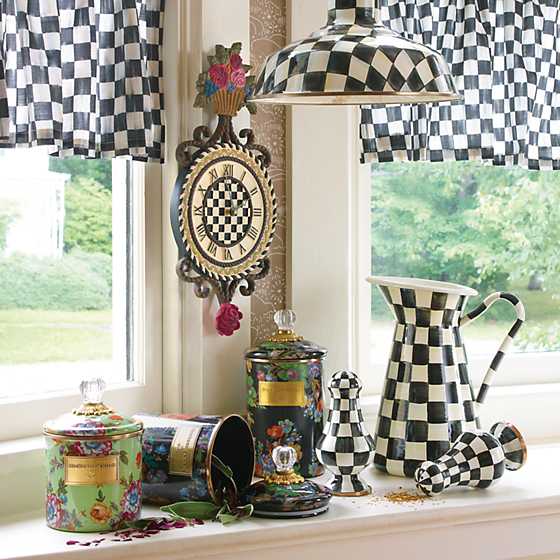 Flower Market Medium Canister - Black