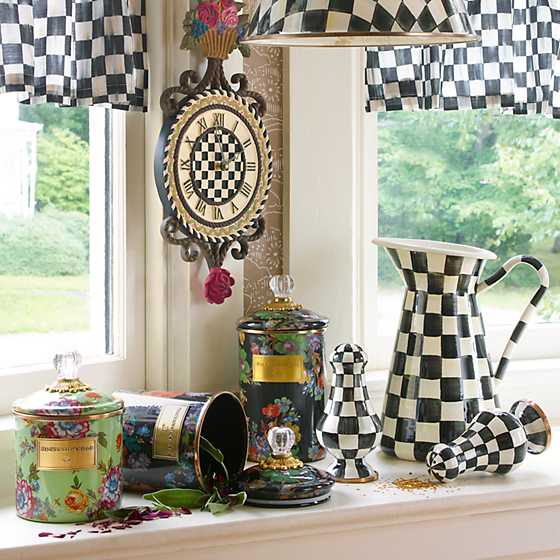 Flower Market Large Canister - Black