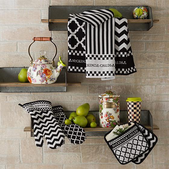 MacKenzie-Childs Flower Market Large Canister - White Kitchen Mackenzie Childs