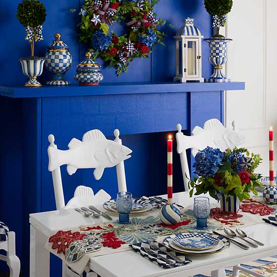 Royal Check Enamel Dinner Plate