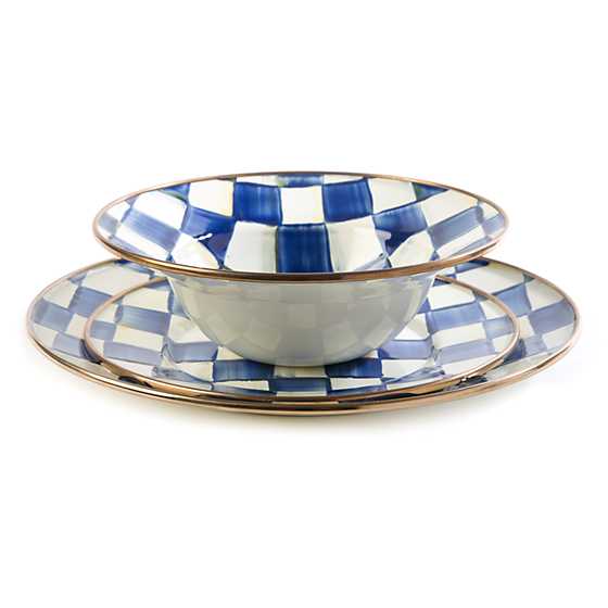 Royal Check Enamel Dinner Plate