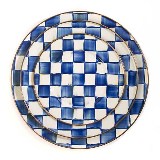 Royal Check Enamel Dinner Plate