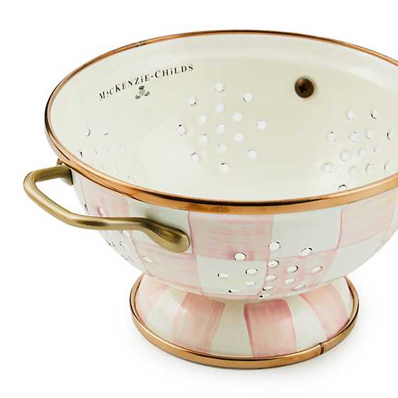 Rosy Check Enamel Small Colander