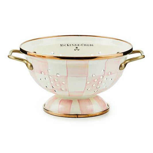 Rosy Check Enamel Small Colander