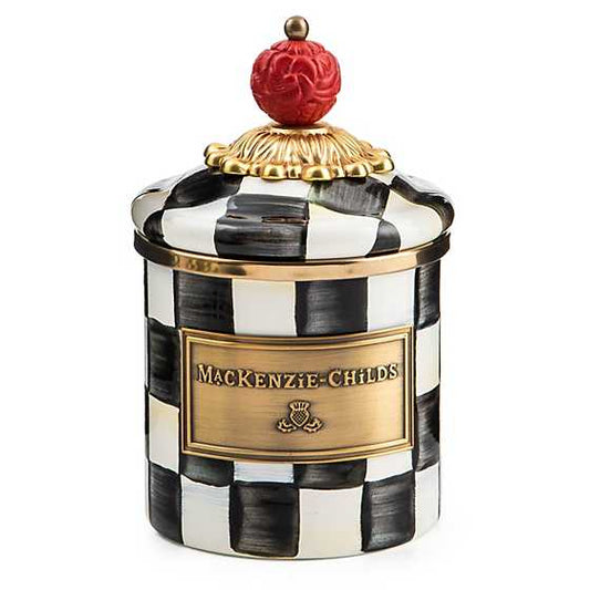 Courtly Check Enamel Canister - Mini
