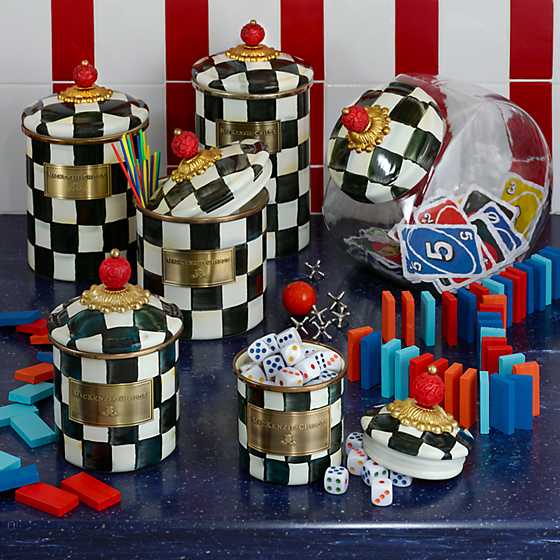 Courtly Check Enamel Canister - Demi
