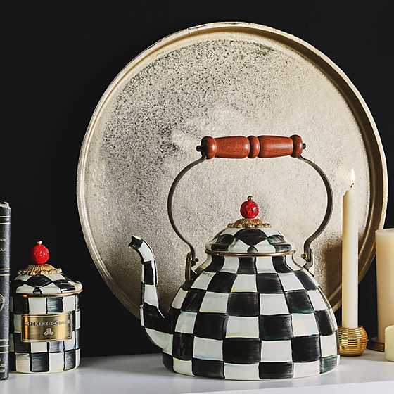 Courtly Check Enamel Canister - Demi