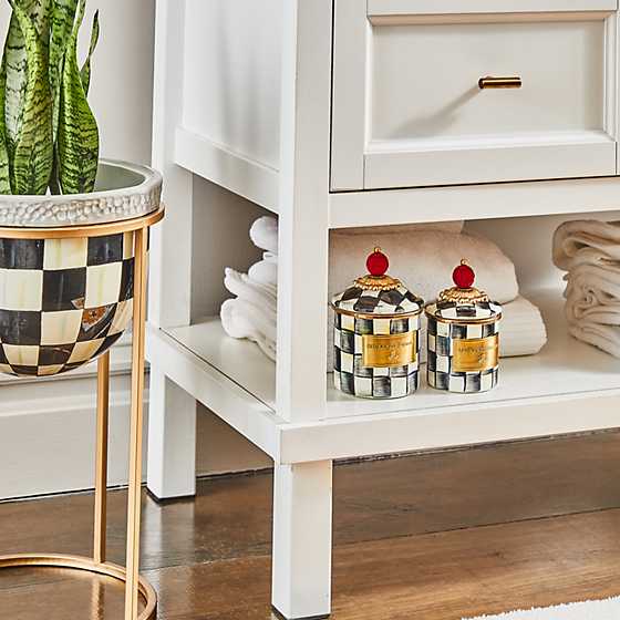 Courtly Check Enamel Canister - Demi